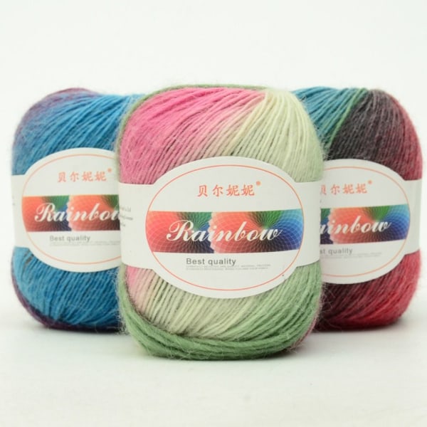 Alpaca Mohair garn bomullsgarn 2 RANDOM FÄRG 2 RANDOM COLOR 2 Random Color
