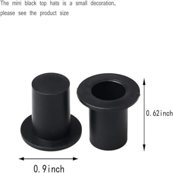 Mini Sorte Top Hatte Jul Snemand Hatte Dukke Mini Hatte