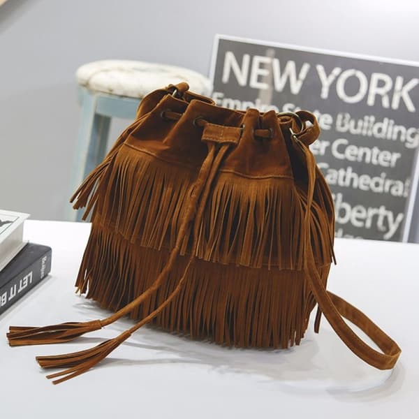 Crossbody Kukkaro Kangaskassi RUSKEA Brown
