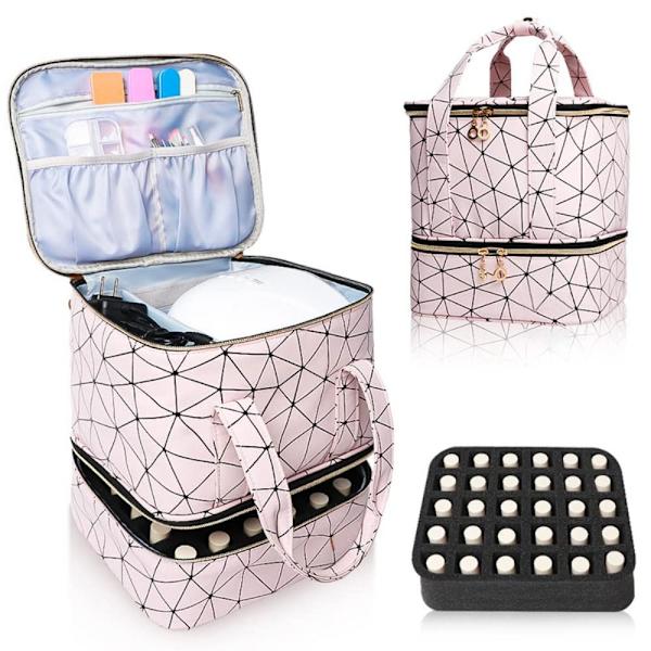 Nail Organizer Manicure Bag ROSA pink