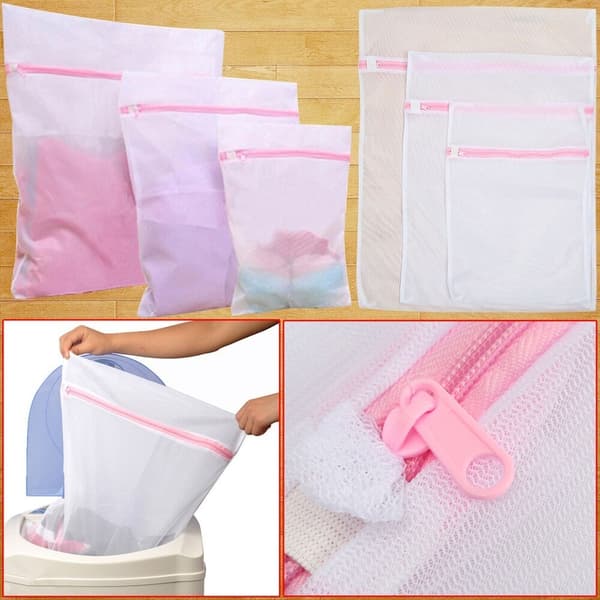 3 Stk Lynlås Mesh Maskinvask Poser Vaske Mesh Net 3Pcs