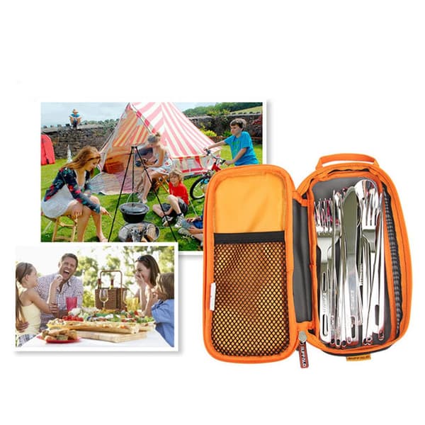 Camping förvaringsväska för matbestick set
