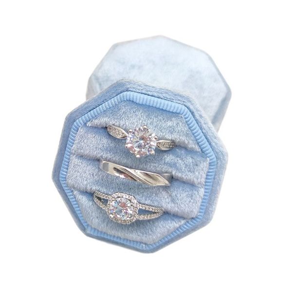 Velvet smykkeskrin Ring opbevaringsboks C C C