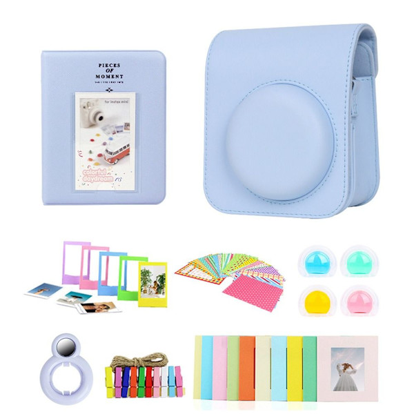 PU- case Instant Camera BLÅ Blue