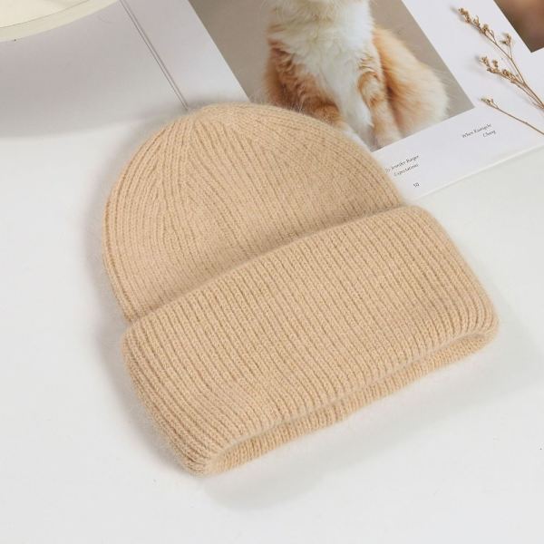 Kvinder Vinterhatte Bløde Beanies Cap BEIGE BEIGE