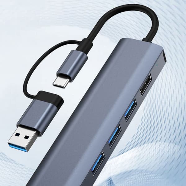 USB C HUB -moniporttinen sovitin USB 3.0 -jakaja