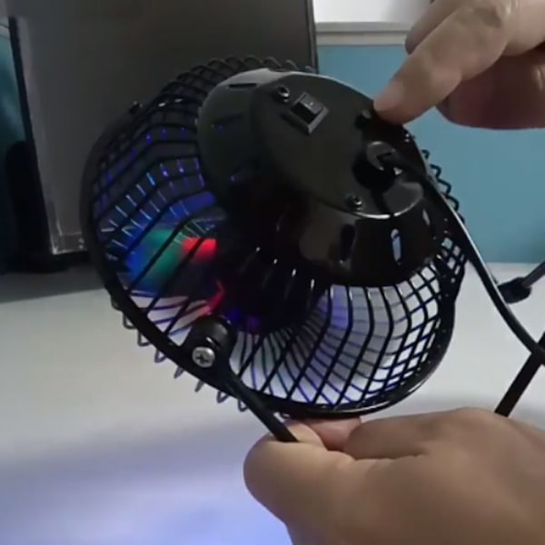 USB LED Clock Mini Fläkt Kylfläktar