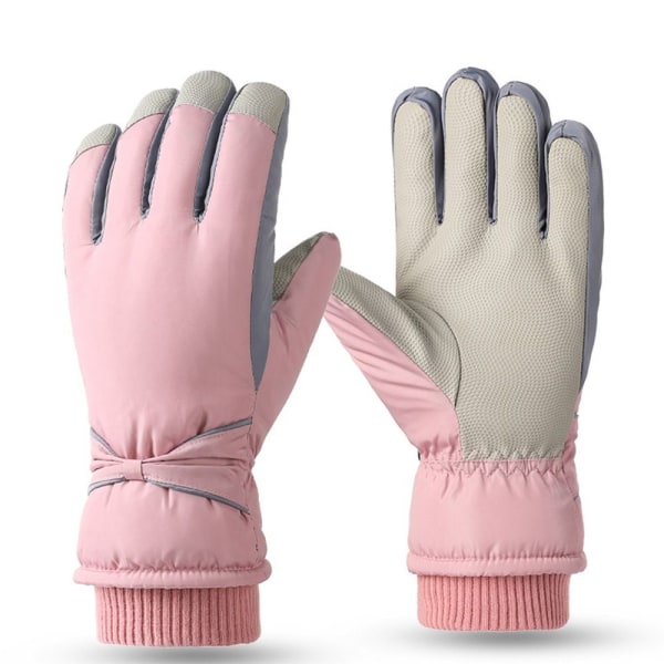 Kvinder Plys Handsker Snowboard Ski Handsker PINK pink