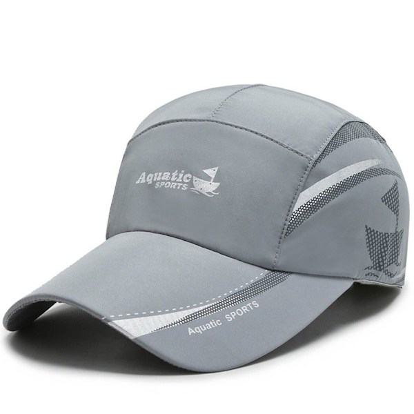 Qucik Dry Baseball Caps Golf Fishing Cap GRÅ grey