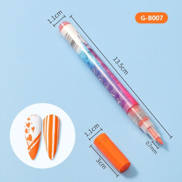 Ultra Thin Curve Manikyr Marker 3D Nail Art Pennor G-B007 G-B007 G-B007