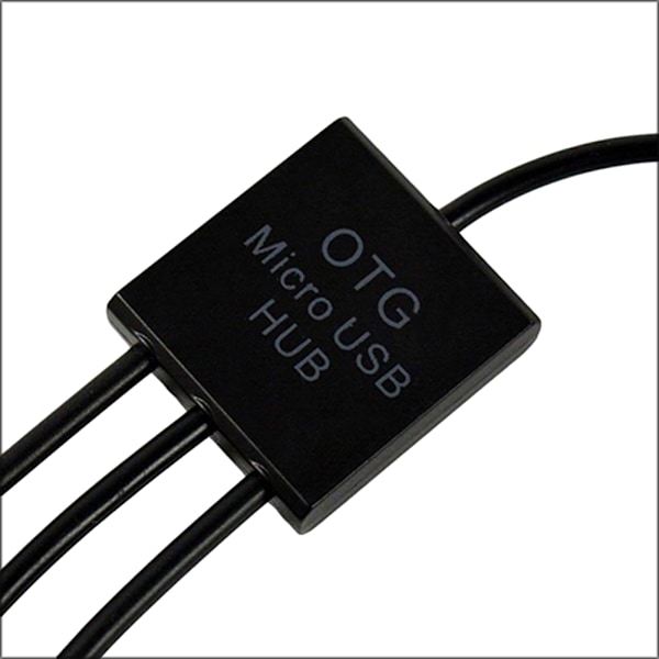 3-i-1 hane till hona Dual Micro USB Host OTG Hub