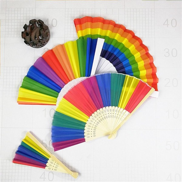 Rainbow Fans Rainbow Hand Fan B B B B