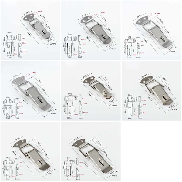 Hasp Box Spänne 112MM304 STÅL 304 STÅL 112mm304 Steel