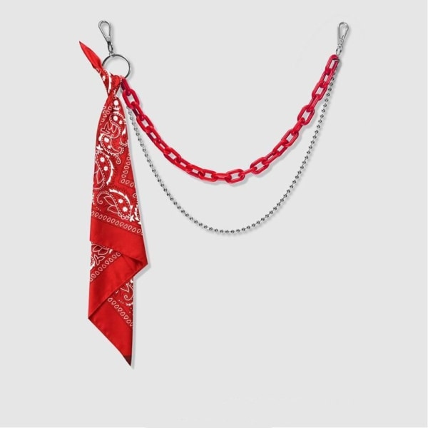 Housut Ketju Metal Waist Chain PUNAINEN Red