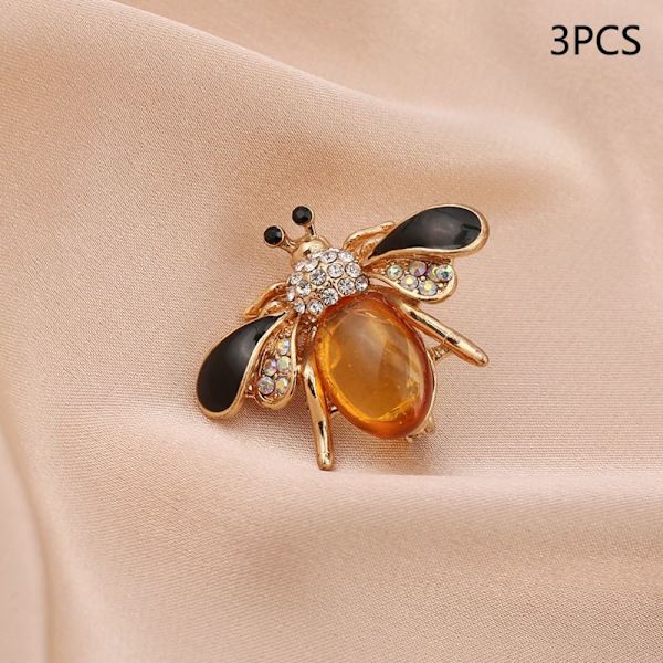 3 stk Pearl Bee Corsage Krystallbrosje A A A