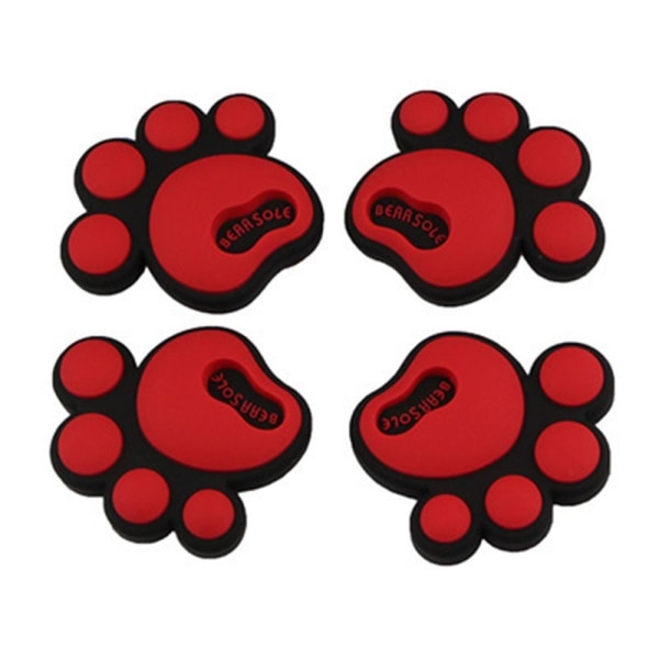 4 stk Cat Paw Door Støtfanger Strip Protection Bilklistremerker RØD Red