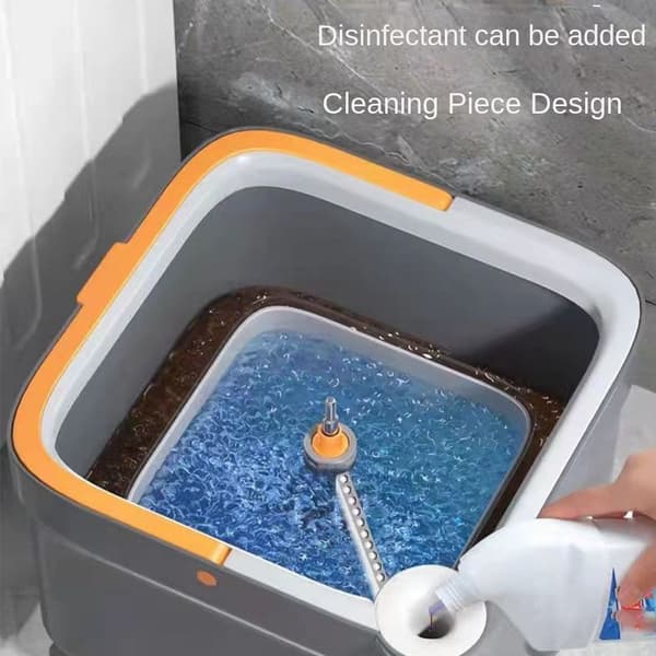 Square Spin Mop Håndfri Lazy Squeeze Mop Spin Mop Set
