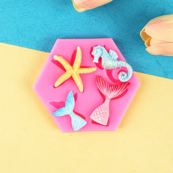 2stk Havfrue Tema Kageforme chokolade Forme Silikonekage
