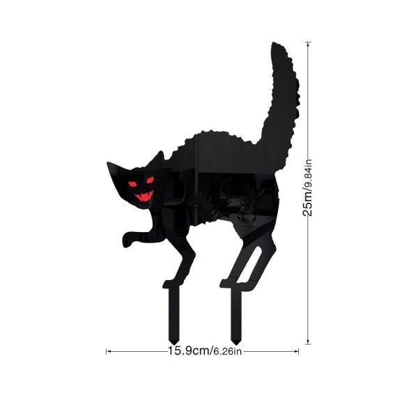 1 stk / 3 stk Black Cat Silhouette Stakes Halloween Scare Stakes 3Pcs