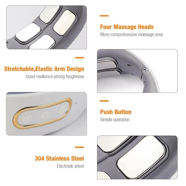 Elektrisk nakkemassasjeapparat Nakkeavslapningsmaskin WHITE BASIC white Basic version-Basic version