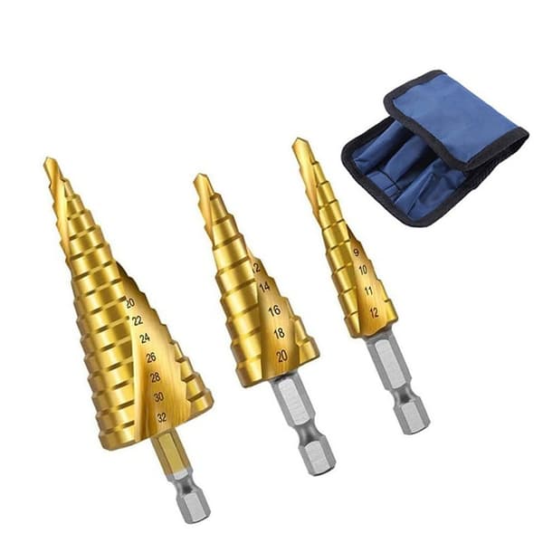 Step Drill Bit Set Stige Drill Hull Åpner