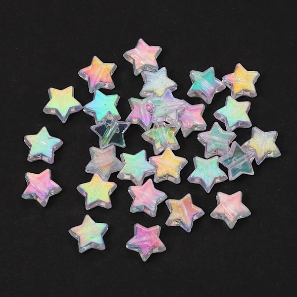 200 kpl 11mm tähden muotoisia helmiä Charming Beads Star Loose Bead