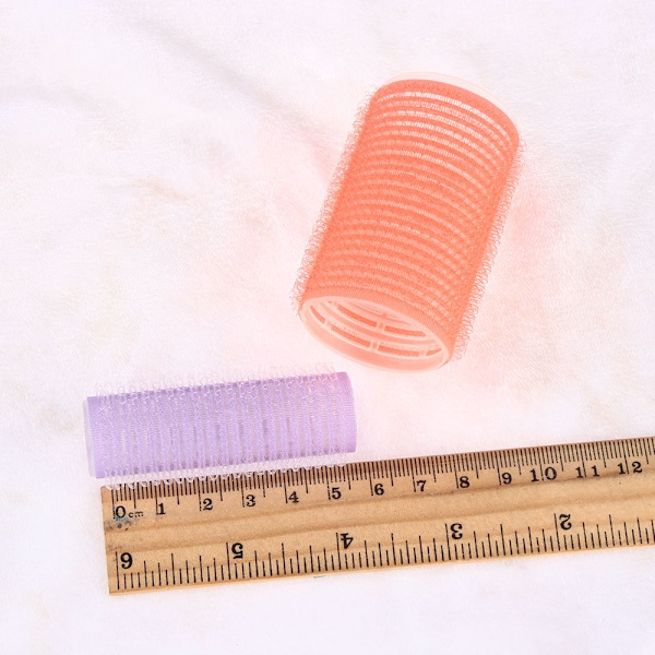 6 st Random Color Hair Rollers Self Grip 2cm by 6.2cm