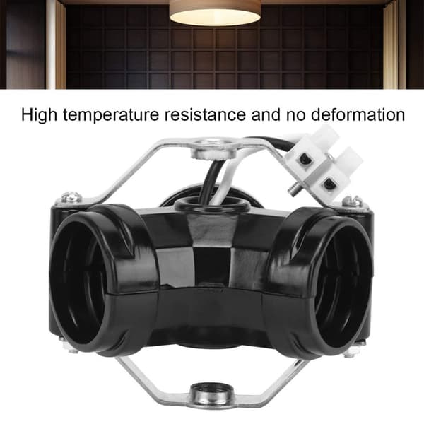 2 Stk E27 Lampe Sokkel Holder Lyspære Sokkel Splitters