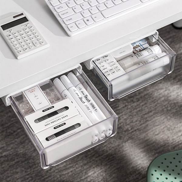 Makeup-etui til opbevaring under bordet SORT M Black M