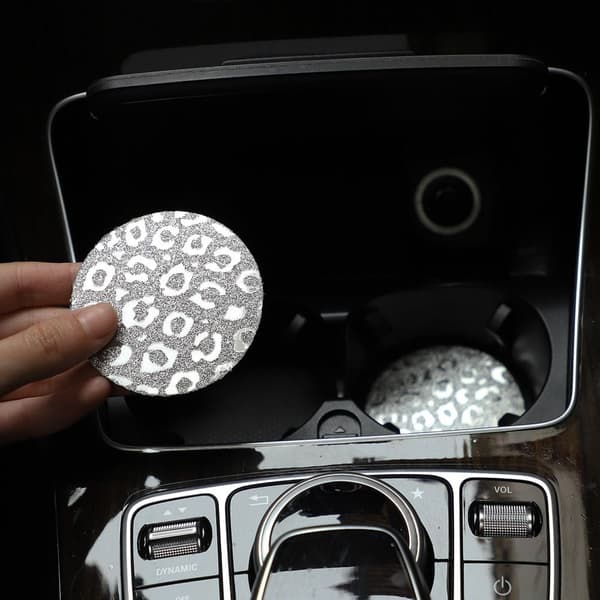 Bil Coaster Water Cup Slot SØLV Silver