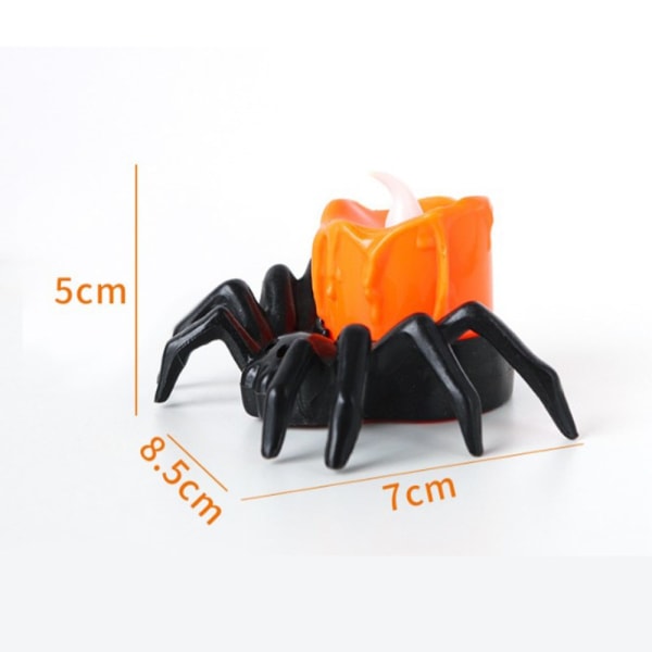 2 stk natlys elektronisk stearinlys Spider Lampe 2Pcs