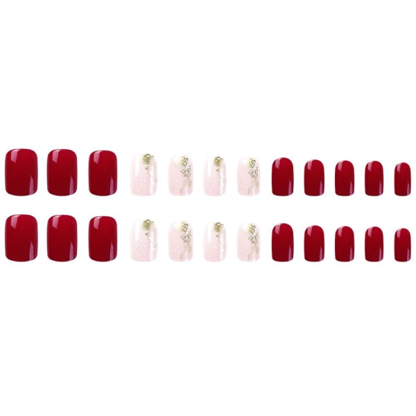 Christmas French Fake Nails False Nail 3 3 3