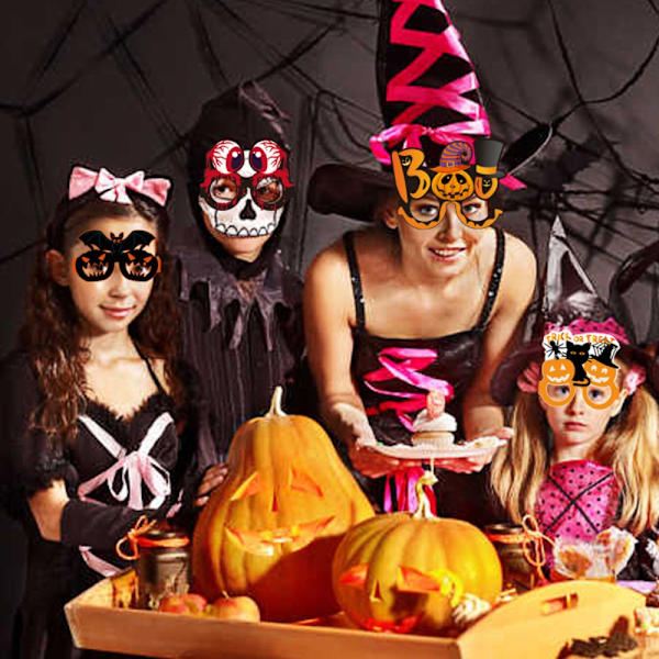 10 kpl Pumpkin Glasses Halloween Photography Props silmälasikehys