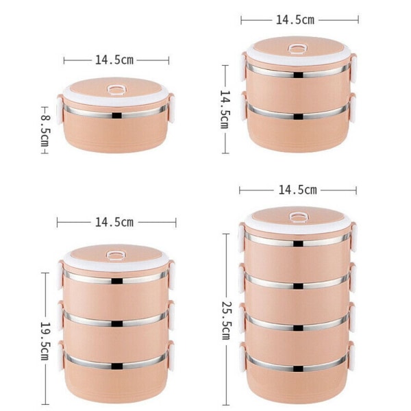1/2/3 Lags Matboks Bento Box ROSA 2 LAG Pink 2 Layers