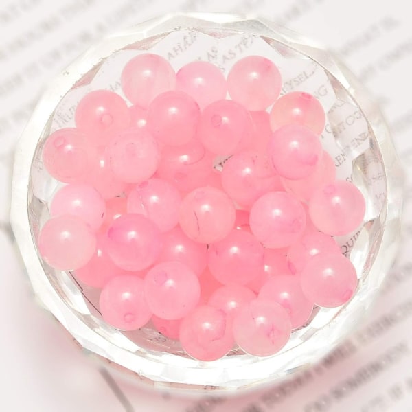 Runde perler Ædelsten lyserøde perler
