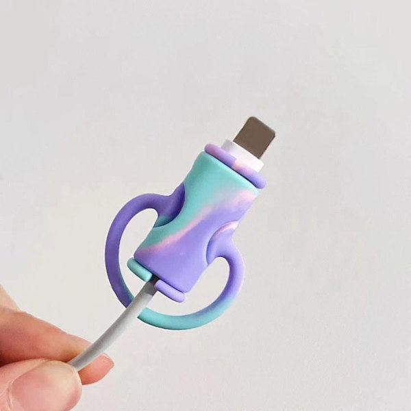 Data Cable Protector Silikone Data Cable Winder PINK Pink