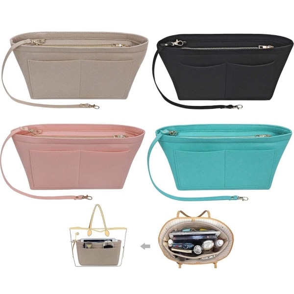 Huopa-insert-laukku organizer MUSTA black