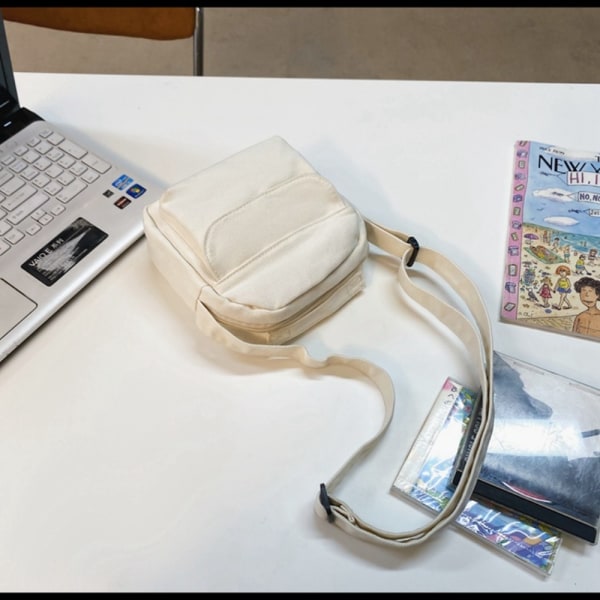 Small Canvas Crossbody-vesker Mini Phone Skuldervesker GRØNN Green