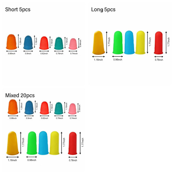 5/20STK Fingersenger Partikkel Fingerspisstrekk LANG 5STK LANG long 5pcs