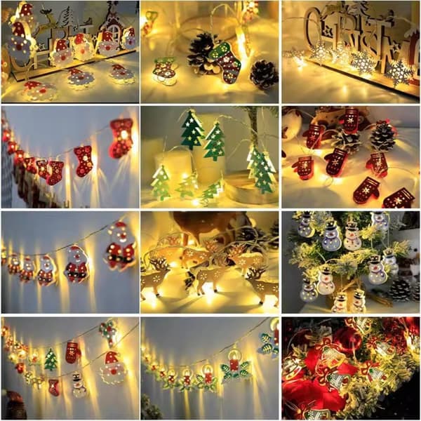 LED julestrenglys Snowflake Hanging Light 4 4 4