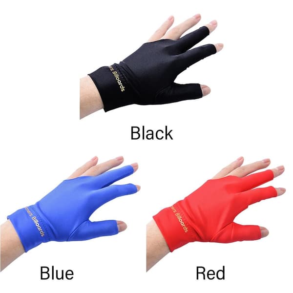 2 STK 3 Fingers Handsker Cue Billard Pool SORT black