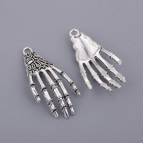Skeleton Skull Claws Charm Metal Charms Hängsmycken Halloween