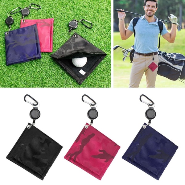 Golfbollstädhandduk Golftorkduk SVART black