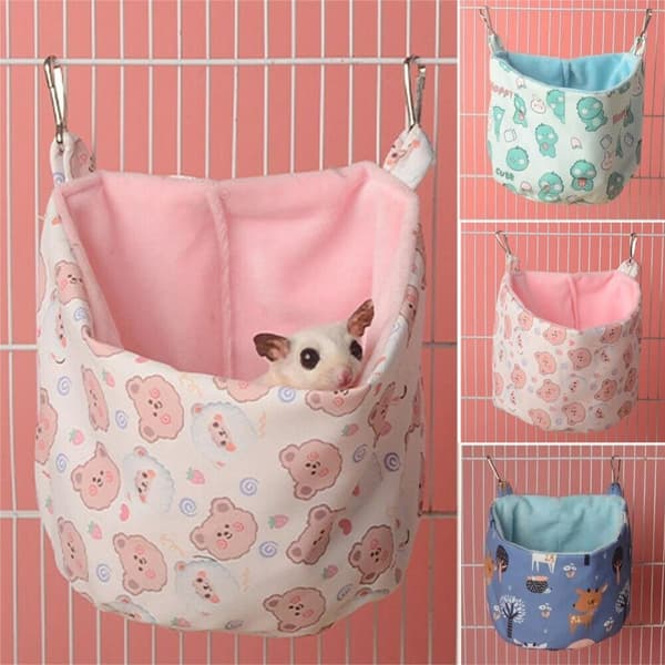Hamster Hängmatta Marsvin Sovsäck BLÅ Blue