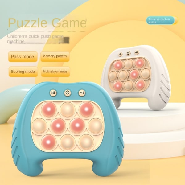 Rapid Push Puzzle Game Machine Pop Fidget Toy Bubble Toy WHITE white