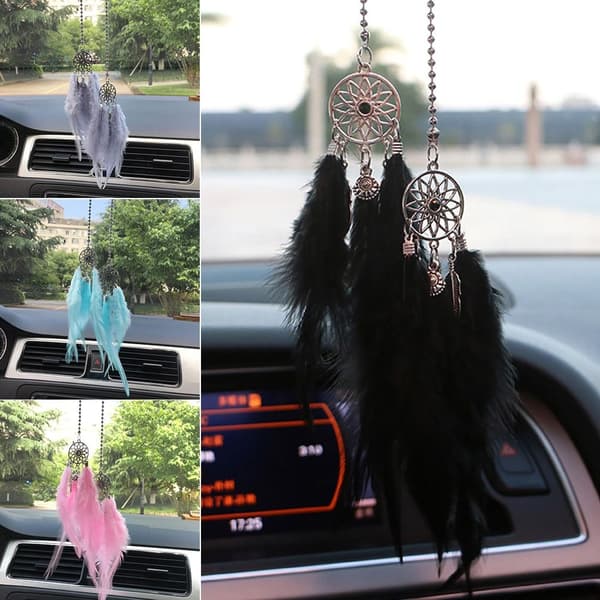 2kpl Autoriipus Dream Catcher GRAY 2KPL 2KPL Grey 2Pcs-2Pcs