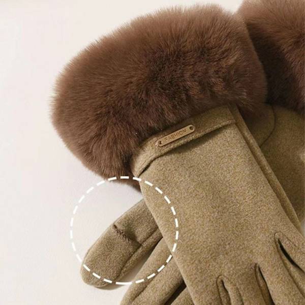 Berøringsskjermhansker Kjørevotter KHAKI Khaki