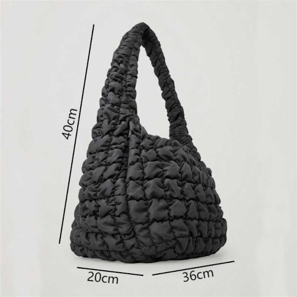Plisseret Cloud Bag Skuldertaske SORT black