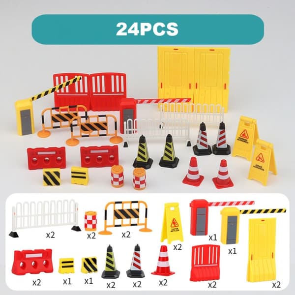 24/40/62PCS Mini Traffic Cones liikennemerkit