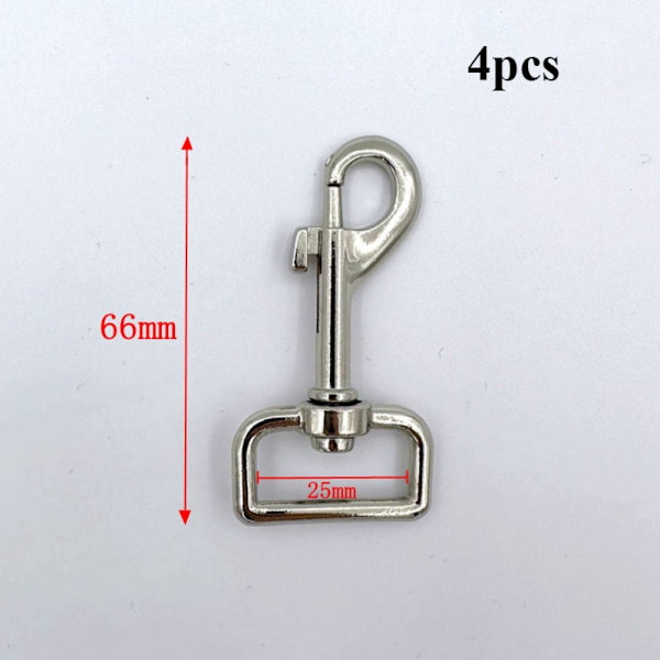4 stk Snap Hook Trækspænder 66X25MM 66x25mm